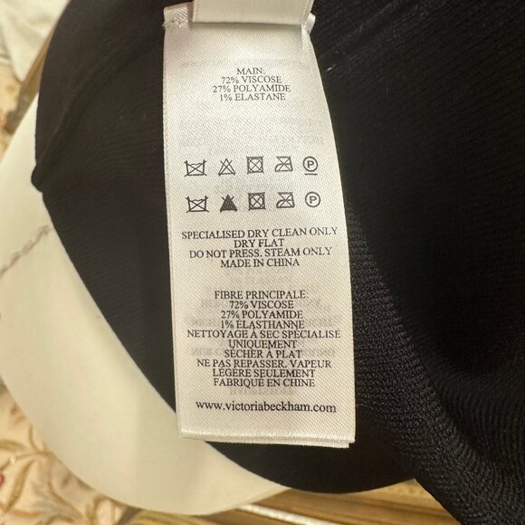 Victoria Beckham Body Conscious Cap Sleeve Fitted Knit Mini Dress in Black - Picture 9 of 12